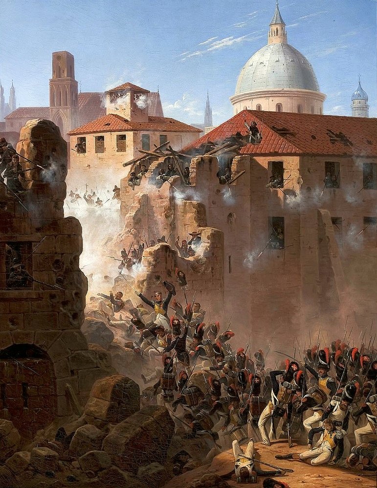 VoluntariosdeAr's tweet photo. El 27 de enero de 1809 se produjo un gran asalto a los muros de Zaragoza. Las tropas sitiadoras no tomaron la ciudad, tan solo algunos puntos. Se inició un combate urbano que duraría un mes. Casa por casa. https://t.co/WOwLz6HPaQ