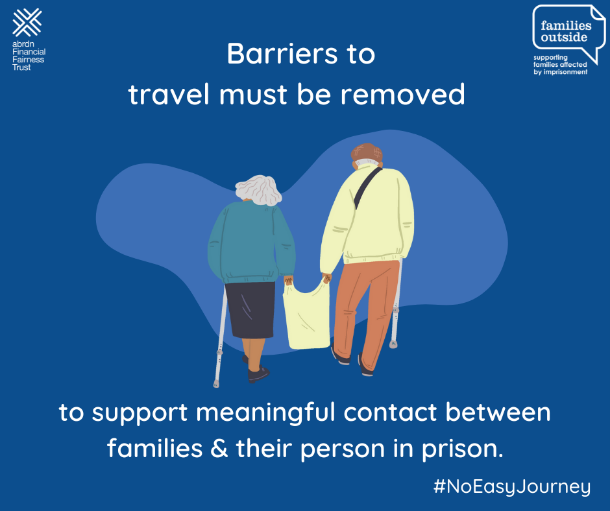 📣 There is #NoEasyJourney for families visiting people in prison across Scotland. Join <a href="/FamiliesOutside/">Families Outside</a>’s campaign to call for barriers to be removed to allow families to maintain meaningful contact. Find out how you can get involved here 👉 ow.ly/TQNx50UG6Fv