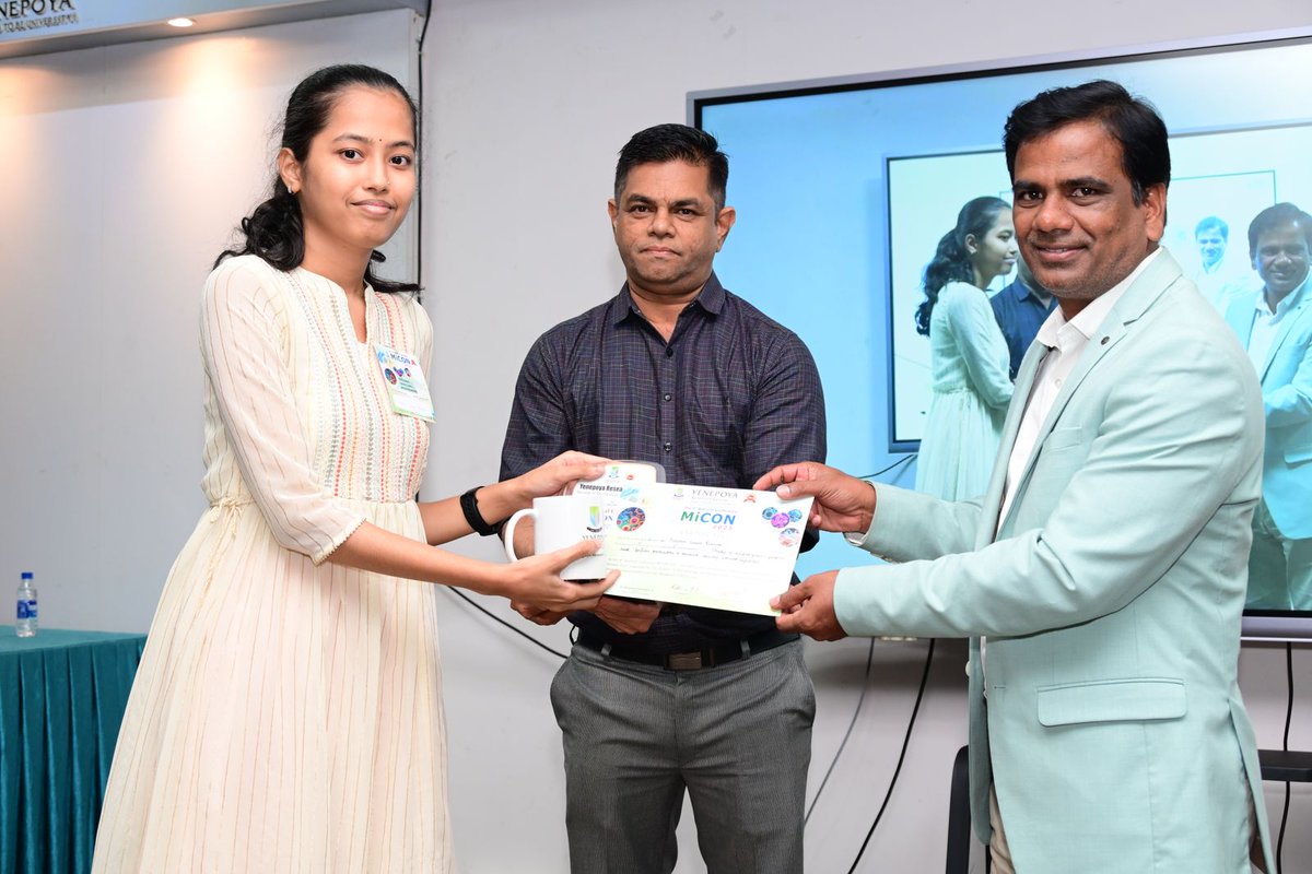 Congratulations to Ms. Prabhu Gauri Ramrai, Final Year MSc student for being awarded third prize in poster presentation @ MICON 2025 4th national conference conducted by division of microbiology and biotechnology, Yenepoya Research Centre on January 25th.