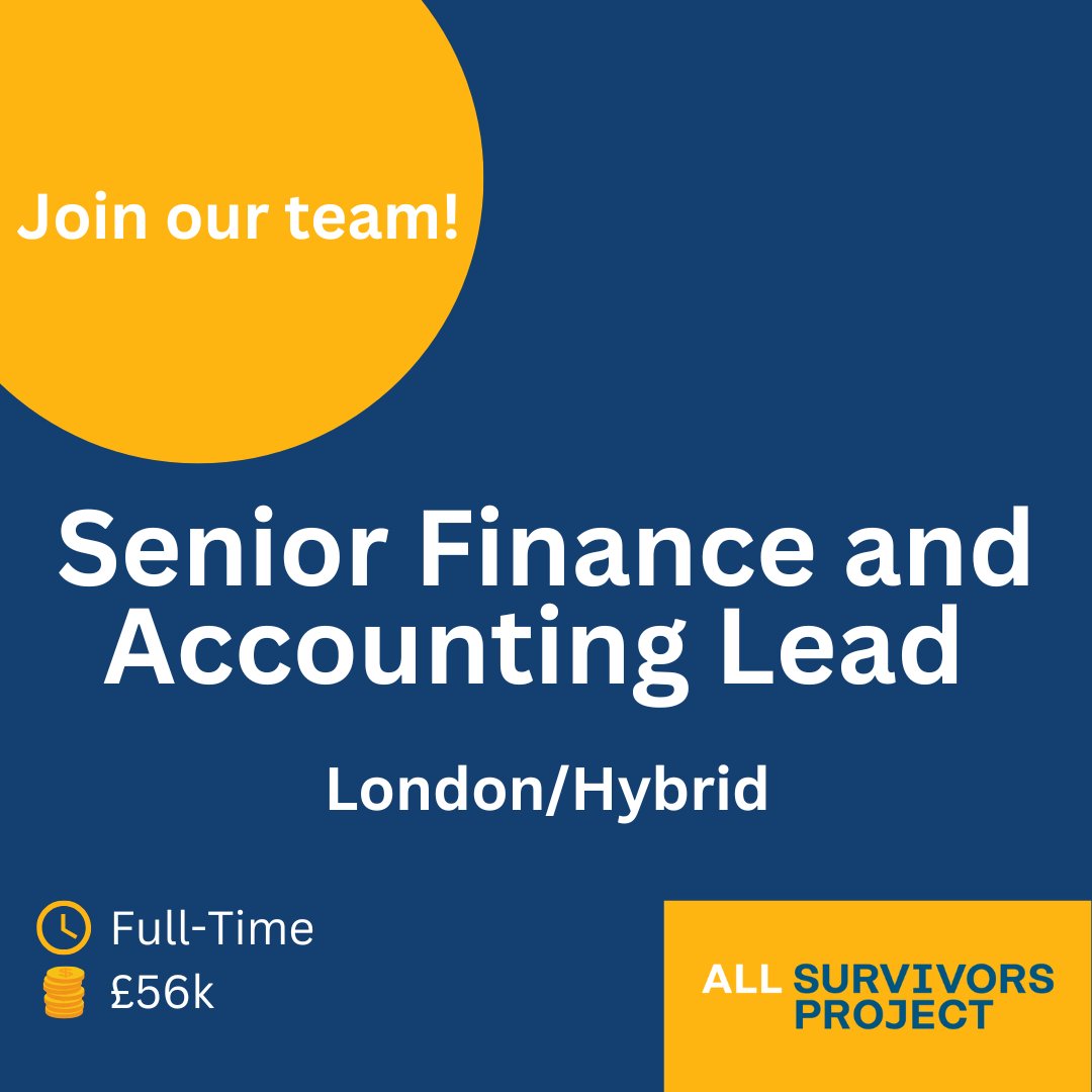 📣 We're #hiring for an exciting new #jobopportunity here at <a href="/AllSurvivorsPro/">All Survivors Project</a>.

We’re seeking a dynamic and experienced Senior Finance and Accounting Lead with a passion for #humanrights.

Follow the link for more details
🔗allsurvivorsproject.org/careers/