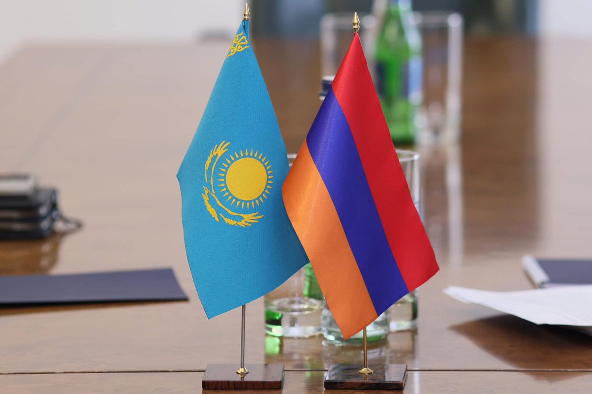#Minister of Territorial Administration and Infrastructure of the Republic of Armenia, #DavidKhudatyan, received a delegation led by the Ambassador Extraordinary and Plenipotentiary of the Republic of Kazakhstan to the Republic of Armenia, #BolatImanbayev.