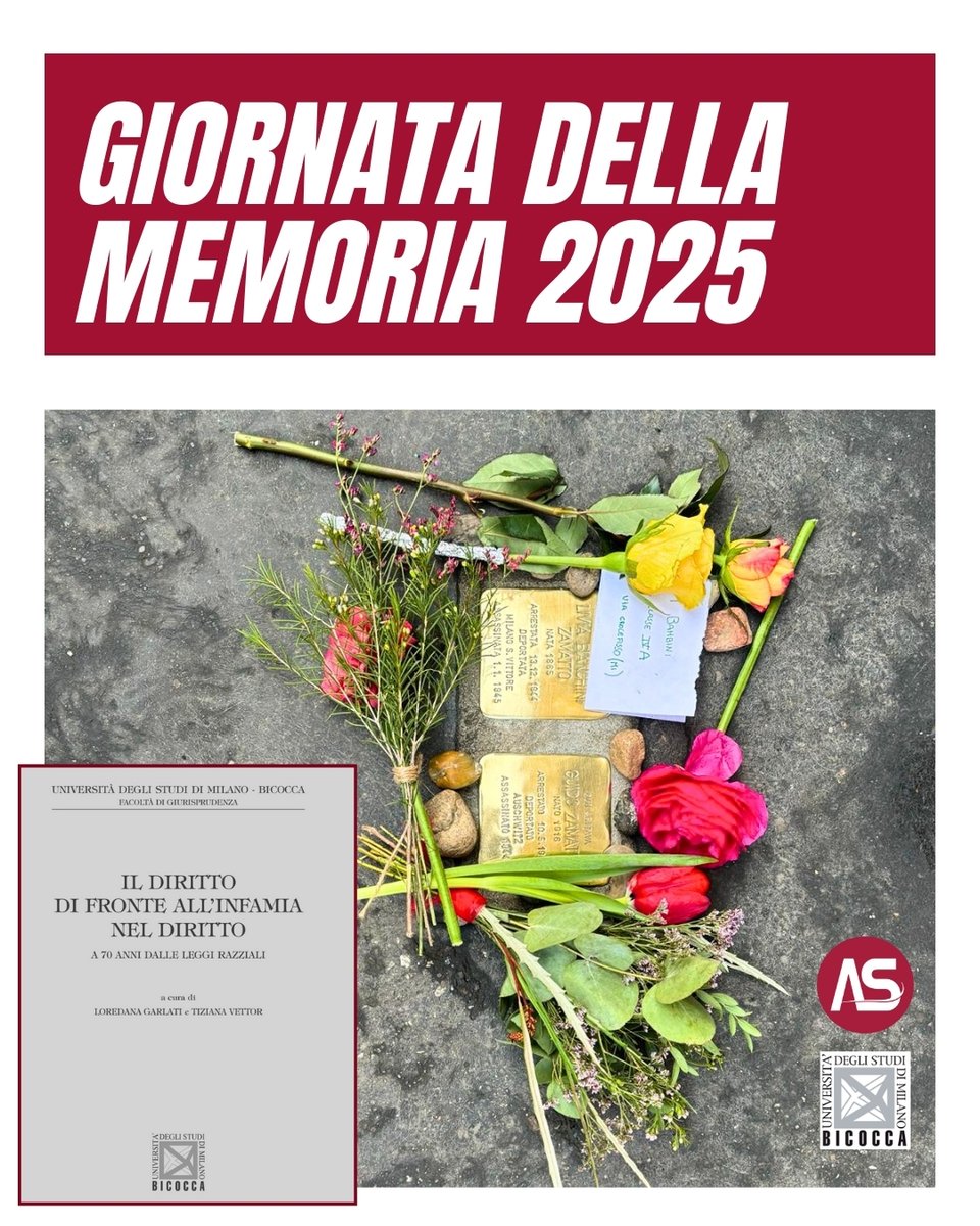 La Professione dell'Agente Sportivo (@agentesportivo) on Twitter photo Per non dimenticare. Il Corso Executive celebra il 27 gennaio, Giornata della Memoria 2025.
.
<a href="/TizianaVettor/">Tiziana Vettor</a>
<a href="/unimib/">Università degli Studi di Milano-Bicocca</a>
.
#giornatadellamemoria #pernondimenticare #27gennaio Per non dimenticare. Il Corso Executive celebra il 27 gennaio, Giornata della Memoria 2025.
.
<a href="/TizianaVettor/">Tiziana Vettor</a>
<a href="/unimib/">Università degli Studi di Milano-Bicocca</a>
.
#giornatadellamemoria #pernondimenticare #27gennaio