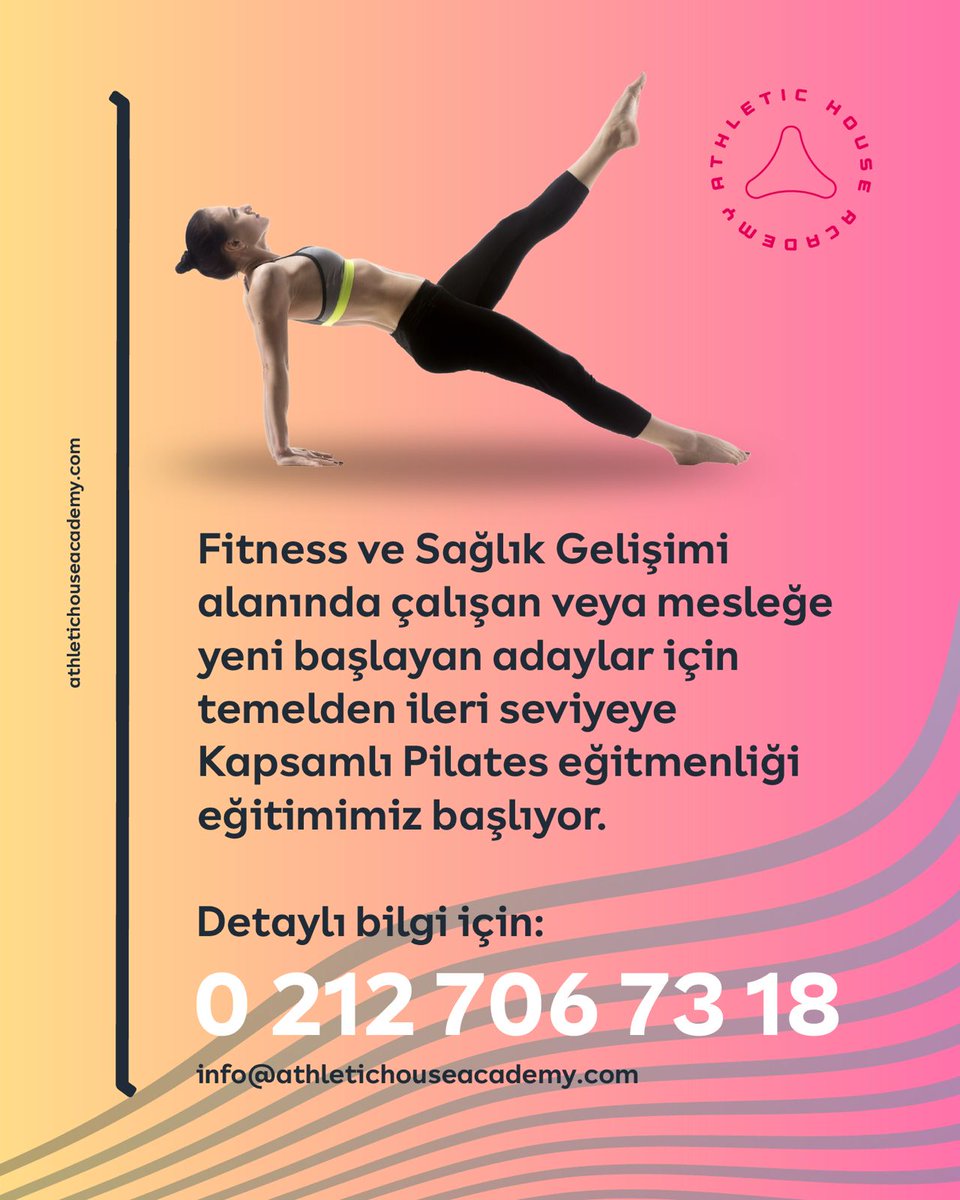 athletichousetr's tweet image. Kapsamlı Pilates Eğitmenliği İçin Doğru Yer, Doğru Başlangıç! (Mat, Reformer, Cadillac)
#fitness #erepslevel3 #issa #ncsf #europeactive #personaltrainer #wellness #pilates #yoga #zumba #indoorcycle #athletichouseacademy #temelegzersiz #exercisescience #reformer #cadillac #matwork