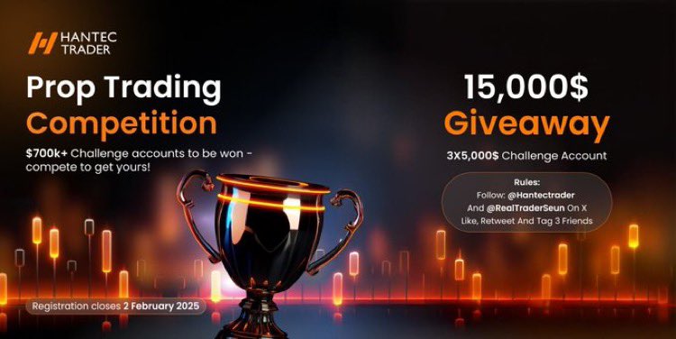 MrSean📊 (@realtraderseun) on Twitter photo It’s time for Giveaway!!!
3X5k account going out
How to join👇🏽
-Like & Rt
-Follow Me, <a href="/HantecTrader/">Hantec Trader</a> <a href="/Covenanttrader1/">CovenantTraderFx</a> <a href="/dimpledhanna/">O. Han ♟️</a> <a href="/mohd_taheer01/">Sufee GHOST🦅</a>
-Tag 3 friends
Starting 03 February, you get to trade with $100k demo funds for a shot at winning one of our Challenges It’s time for Giveaway!!!
3X5k account going out
How to join👇🏽
-Like & Rt
-Follow Me, <a href="/HantecTrader/">Hantec Trader</a> <a href="/Covenanttrader1/">CovenantTraderFx</a> <a href="/dimpledhanna/">O. Han ♟️</a> <a href="/mohd_taheer01/">Sufee GHOST🦅</a>
-Tag 3 friends
Starting 03 February, you get to trade with $100k demo funds for a shot at winning one of our Challenges