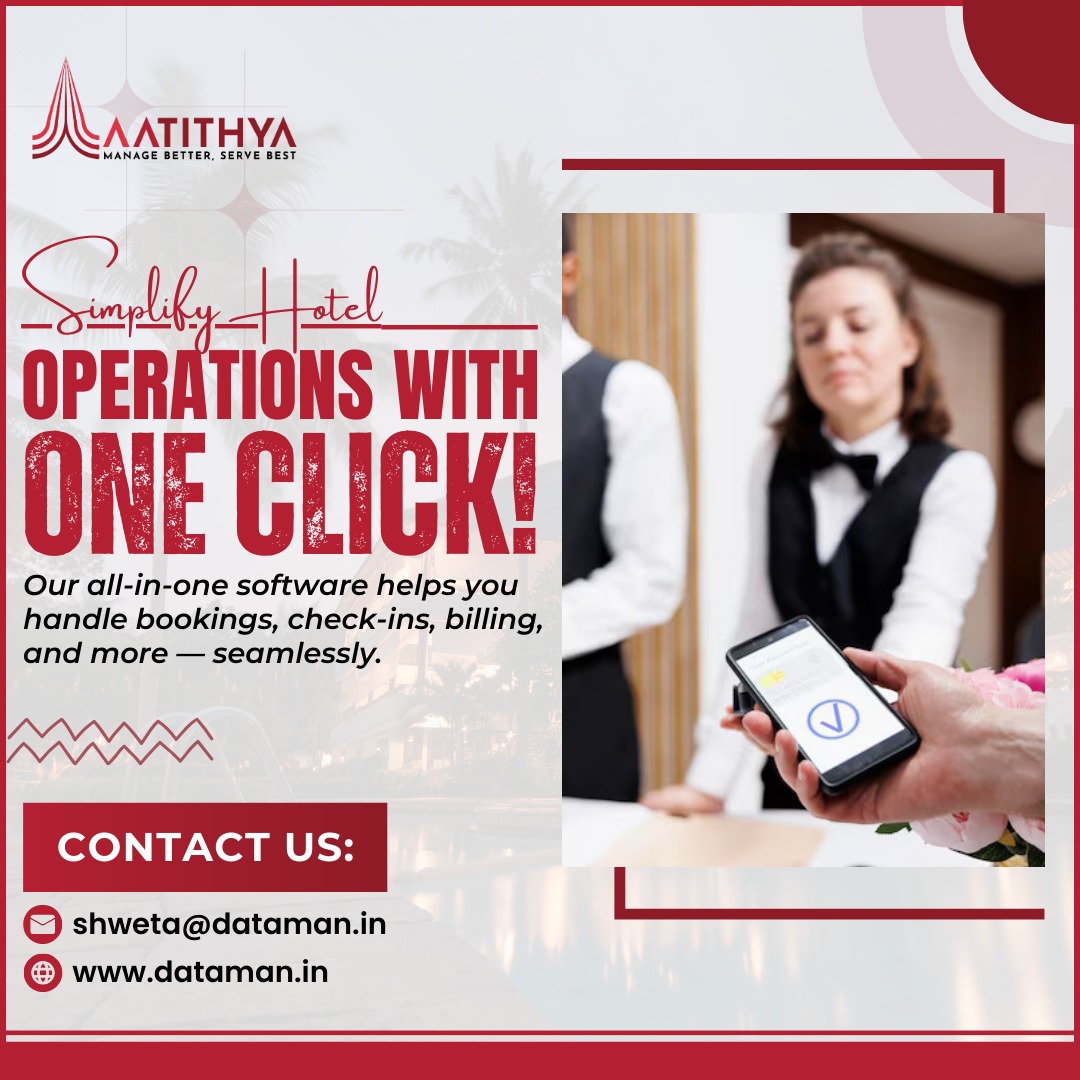 aatithyaapp's tweet photo. Hotel management made easy! 🏨✨Try our software and save time today. #HotelTech
📧 shweta@dataman.in
🌐 https://t.co/WvhhSQmVV4
#sweetshopmanagementsystem #aatithyaerp #sweetshopmanagementsoftware #banquethallmanagementsoftware #hotelmanagementsoftwareinIndia #HotelSolutions https://t.co/hs5EAX0tUB