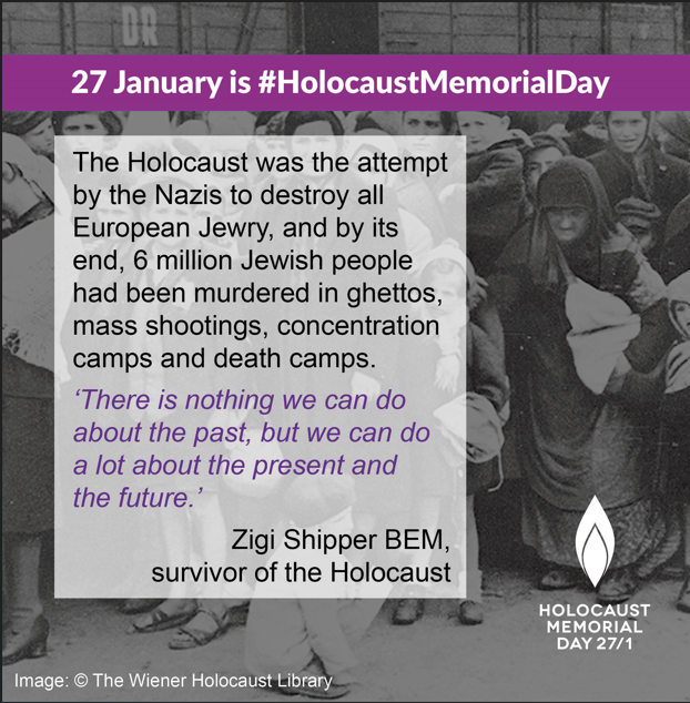Today is #HolocaustMemorialDay, when we remember all those murdered during the Holocaust, Nazi persecution of other groups, and in more recent genocides in Cambodia, Rwanda, Bosnia and Darfur.
Visit the <a href="/HMD_UK/">Holocaust Memorial Day Trust</a> website to find out more: hmd.org.uk