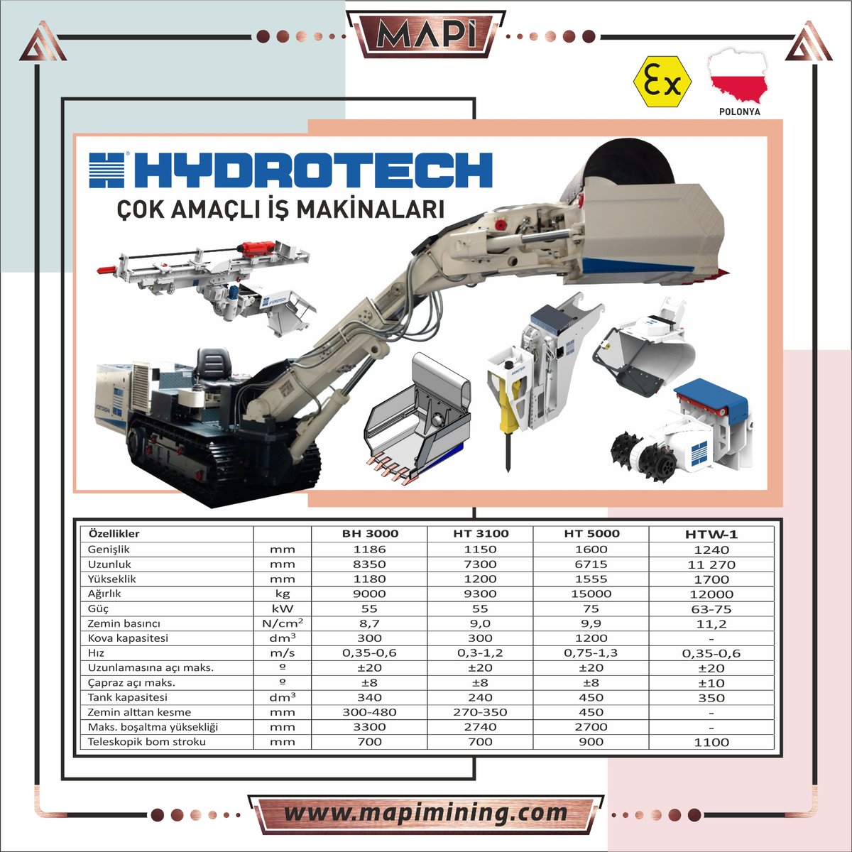 mapimining's tweet image. Hydrotech Çok Amaçlı İş Makinaları - Multi-Purpose Machines

#mapi #mapimining #hydrotech