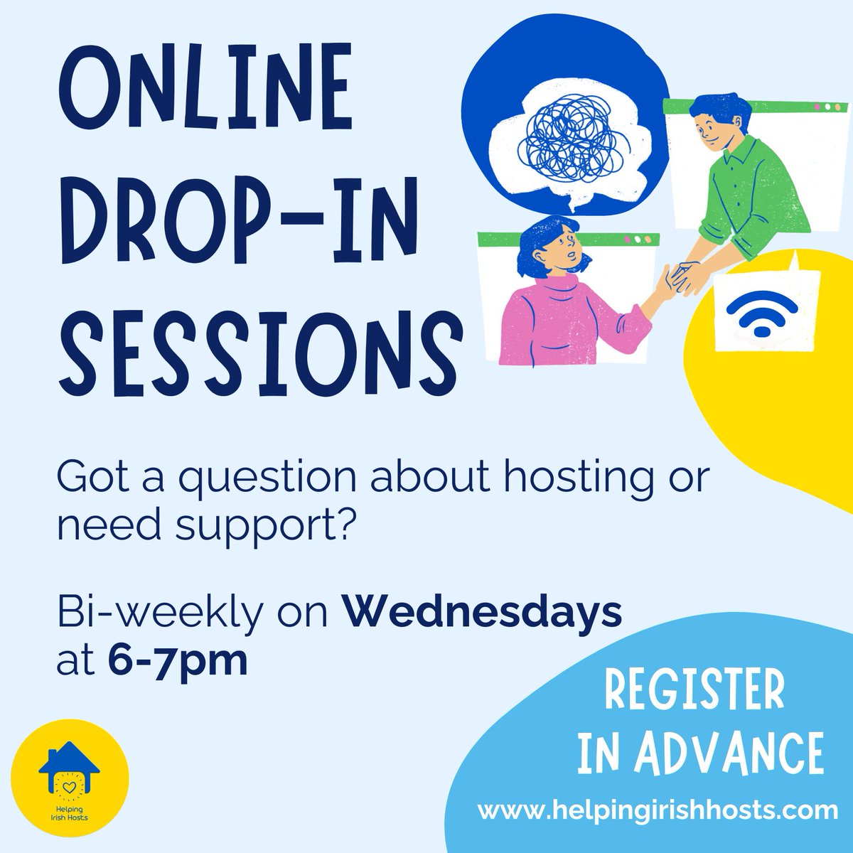 Are you a host in a situation you need help with? Would you like to connect with hosts across Ireland to and share experiences? 💻 ☘️ 🇺🇦 

Join us on online Wednesday 29th January at 6-7pm receive on-the-spot support. Sign up - buff.ly/3E5jNuz

#HelpingIrishHosts