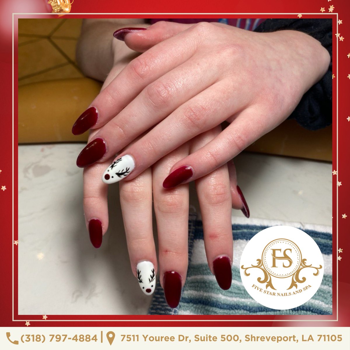 🌨️ Celebrate the season with a nail makeover! ❄️ Winter glam is just a booking away. ✨
𝐁𝐨𝐨𝐤 𝐍𝐨𝐰: fivestarnailsandspa.com/appointment/

#fivestarnailspa #nailsalon #nails #nailart #nailsalonla #naildesign #pedicure #spa