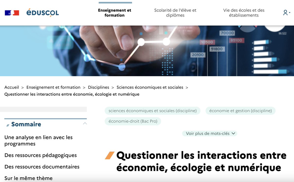 Enseigner l'économie-gestion avec le numérique tweet media