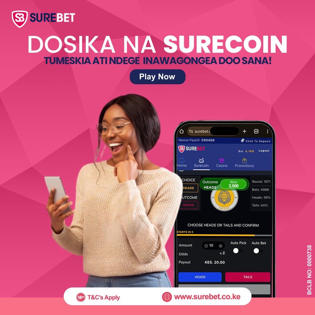 Kenya_Surebet's tweet photo. Patience is a virtue lakini si kwa kubet! Play Surecoin today and stand a chance to win millions in seconds!
https://t.co/pYfDubJUFG
#mondayismonday #Surecoin #Surebet #BetSure #annieidibia #Ruto #Goma #MainaAndKingangi https://t.co/1udYJdQHpO