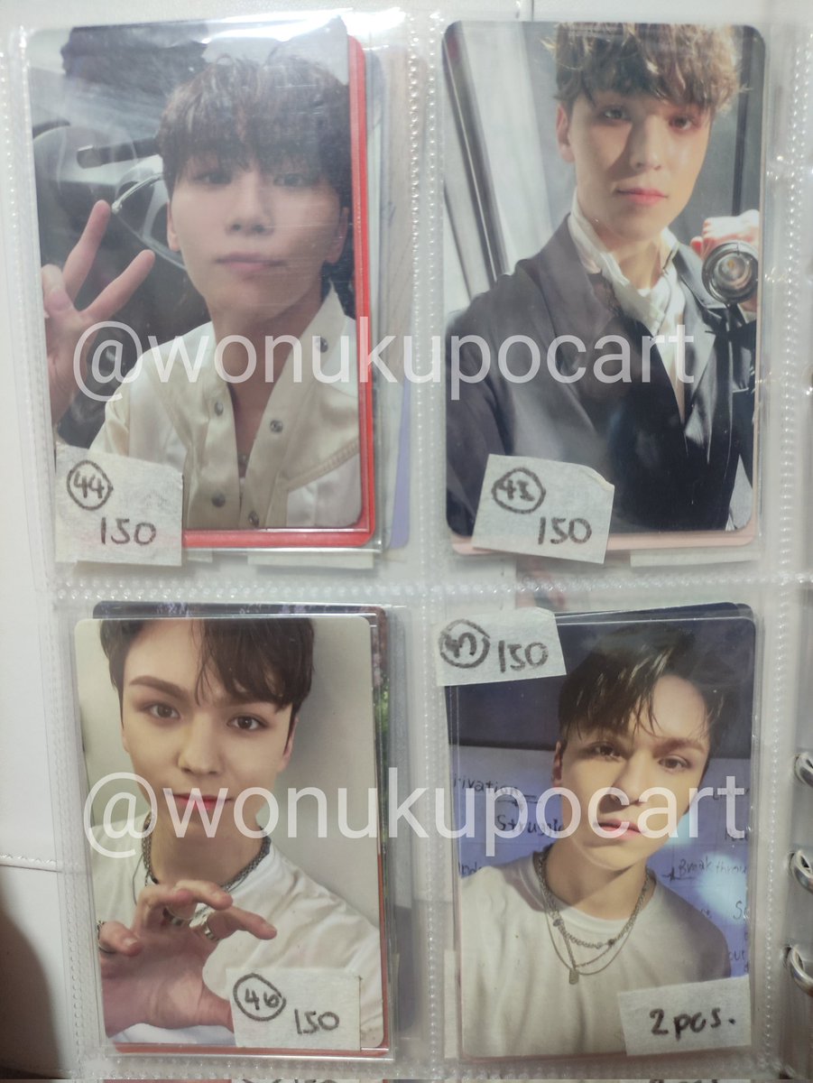 wonukupocart's tweet photo. 【WTS LFB/WTT LFT PH only🇵🇭】

SEVENTEEN assorted official PCs/trading cards &amp; album inclusions 
 ・prices on pic
・open for trade (Wonwoo equivalents)
・MOP: BPI/Rbank/Gcash/Maya
・MOD: J&amp;T/LBC/SDD (Metro Manila only)
・can do meet up (Ortigas/Makati area)
*based in Pasig City https://t.co/1c7UJcZ04G