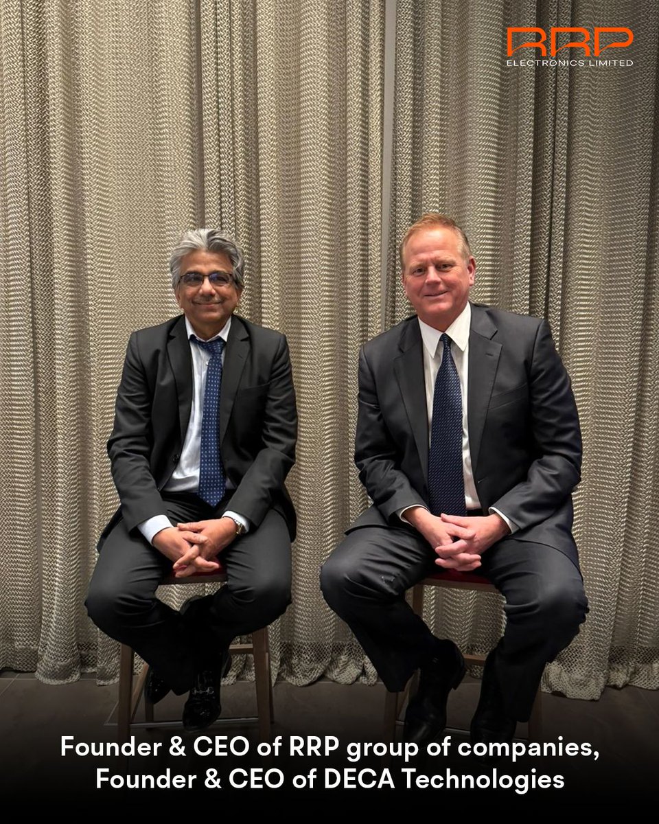 Elevate_Edge's tweet photo. Groundbreaking Milestone in the Indian Semiconductor Industry!🇮🇳

RRP Electronics, backed by cricket legend Sachin Tendulkar, has signed an MoU with global semiconductor giant Deca Technologies for advanced wafer level semiconductor packaging technologies.
#Thread 
1/n https://t.co/uBLMrbo4CI