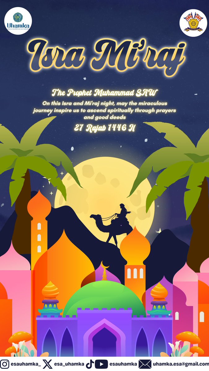 ESA_UHAMKA's tweet photo. Remembering the blessed journey of Isra Mi'raj ✨ A night full of lessons and faith. What does Isra Mi'raj teach you? Share your thoughts!

#ESAUHAMKA
#ESAUHAMKA2425
#THEREISWILLTHEREISWAY https://t.co/EObifPBuFn