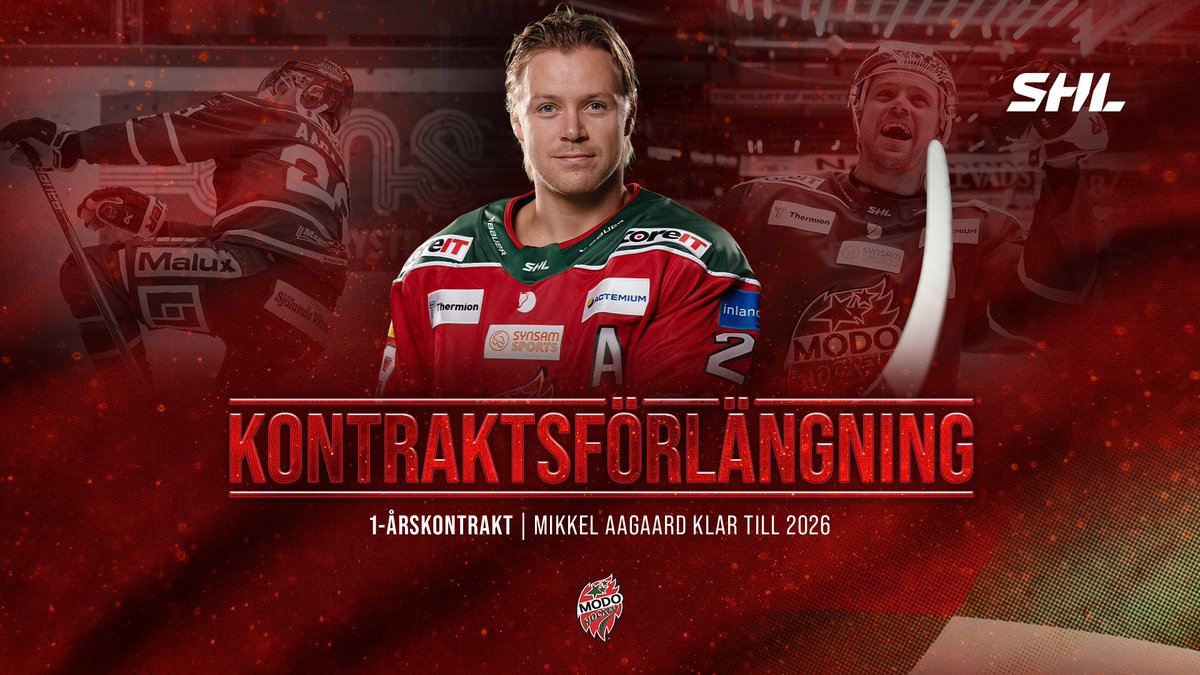 Dansken är klar! ✅ 

MoDo Hockey och Mikkel Aagaard har kommit överens om en kontraktsförlängning som sträcker sig över säsongen 2025/2026.

"Det känns helt fantastiskt", säger Aagaard.

🔗
modohockey.se/article/sg1asq…

#modose