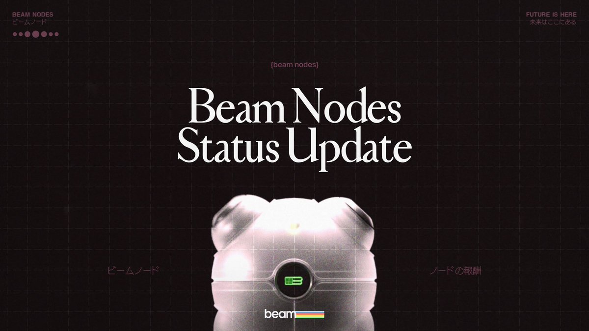 Beam Horizon Upgrade - Status update 🌈🛠️

As we closed the year 2024 with overwhelming demand for the Beam Network's L1 upgrade, and the integration of Beam Nodes, it's time for an update.

Read along 🧵