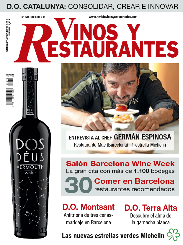 revistavinos's tweet photo. ¡Listo nuestro número de febrero! Este mes
@VermouthDosDeus comparte portada con Germán Espinosa del restaurante barcelonés Mae que estrena estrella @GuiaMichelin_ES . Reportajes sobre
@bcnwineweek  @domontsant  @doterraalta  y el firmado por @Mar_galvan sobre la @DOCatalunya https://t.co/lfzXLOowsS