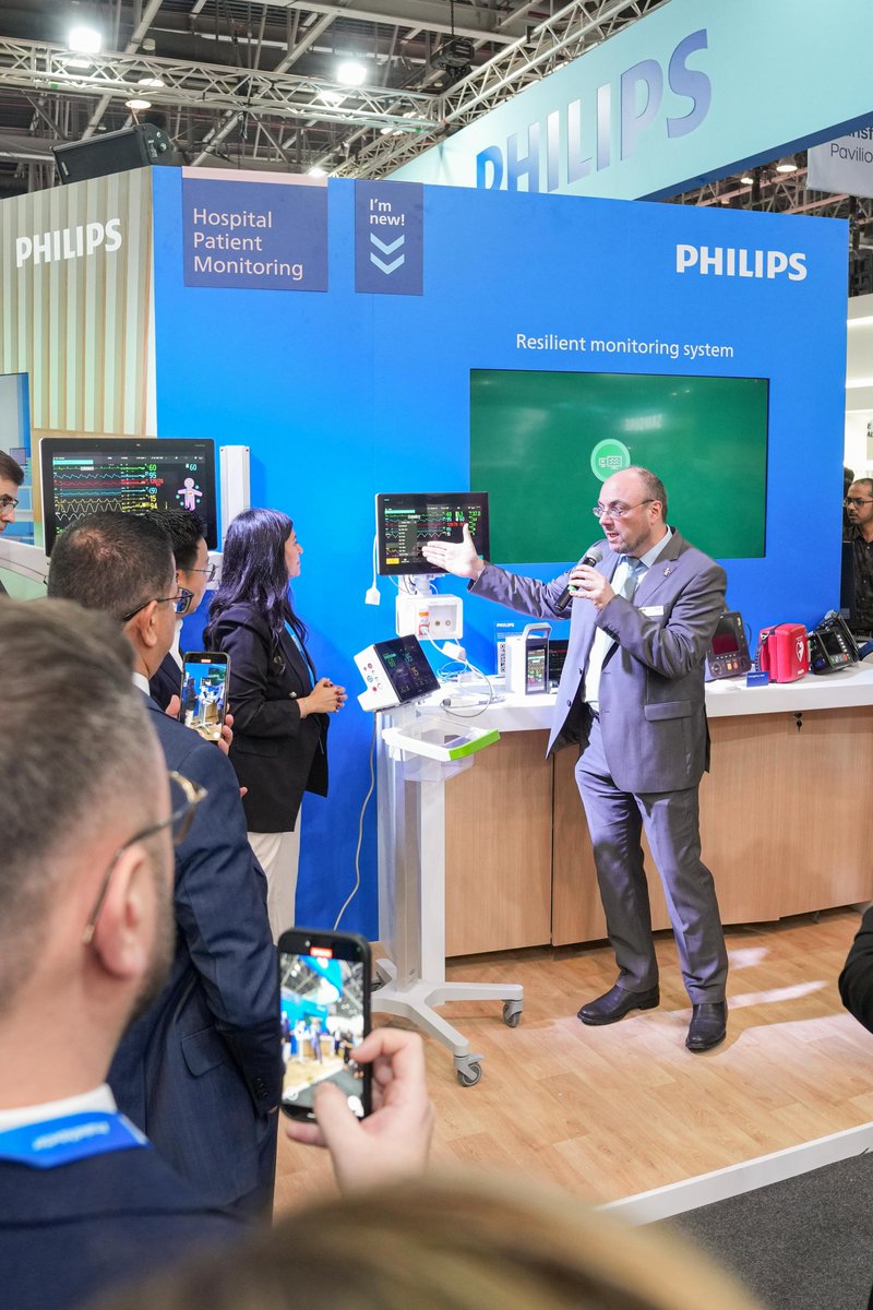 PhilipsME's tweet photo. If you’re at #ArabHealth2025, don’t miss our HPM lounge at the booth. Explore how we are transforming healthcare with our new launches in advanced patient monitoring innovations.
#ImpactWithCare #HealthcareInnovation #AH25 @Arab_Health https://t.co/H4sWneIggL
