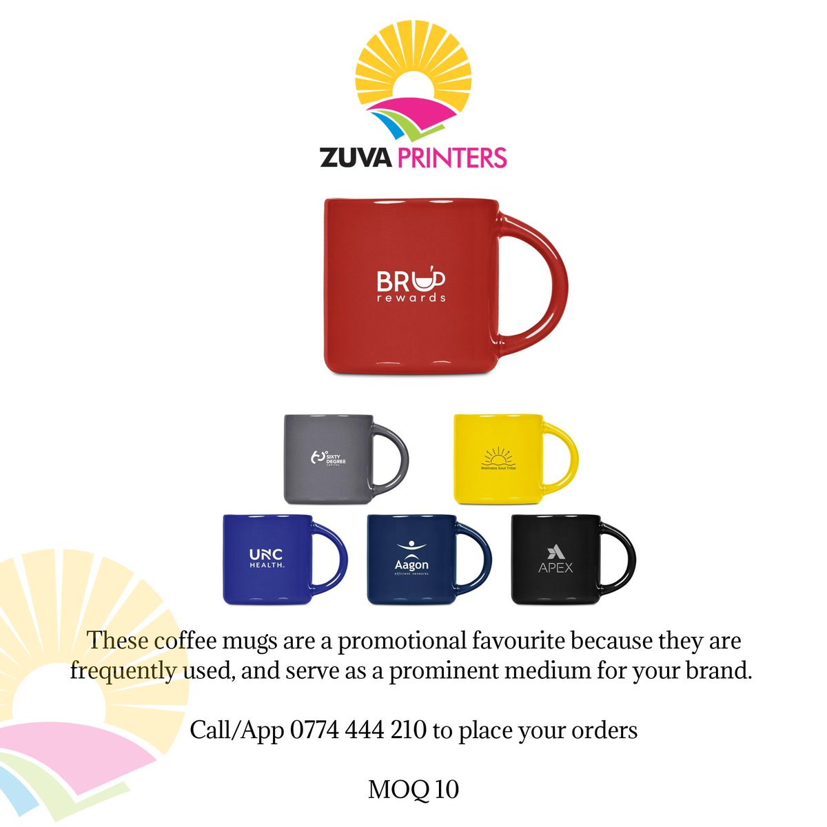 ZuvaPrinters's tweet photo. You can get your very own for $12.00USD each including branding. Minimum order quantity is 10. 

#PrintingAndBrandingSolutions https://t.co/2E2c0PcgPM