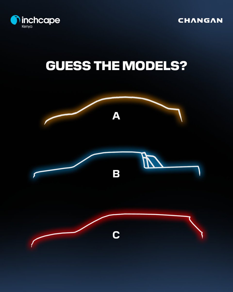Changan_Kenya's tweet photo. Can you name them all?
Let’s see how well you know the Changan models.
Drop your answers in the comments.
#ChanganAuto #ChanganTrucks #ChanganKenya #AVehicleForEveryNeed https://t.co/Iq8coZnv7h