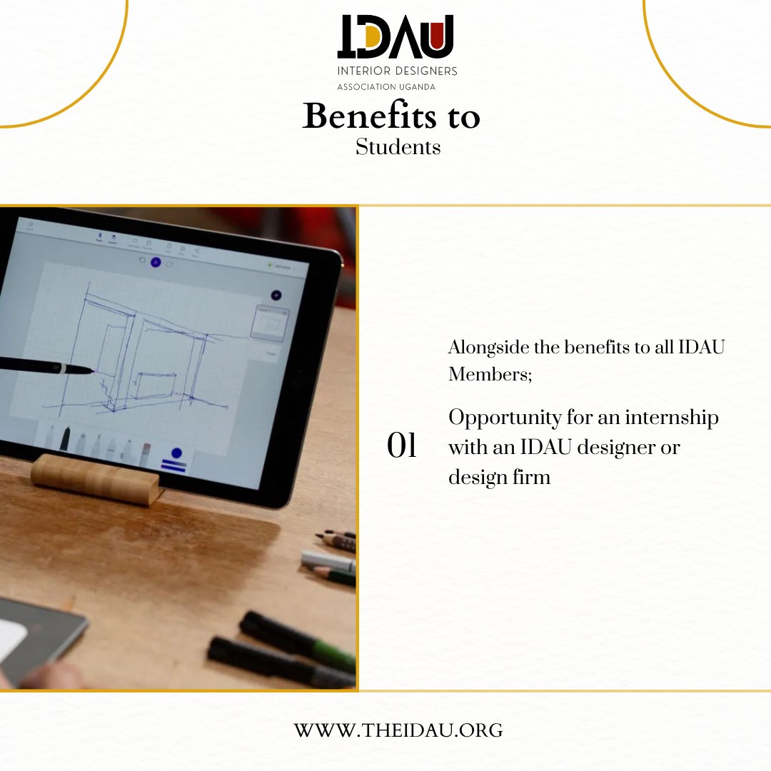 the_idau's tweet photo. From classroom to career, IDAU is here for you! Students, unlock your potential in interior design with guidance, resources, and a community of like-minded creatives. Be the change in Ugandaโs design scene! โจ๏ธ
#IDAUMembership #DesignUganda #BuildUganda #StudentDesigners https://t.co/3ttQCW1uCW