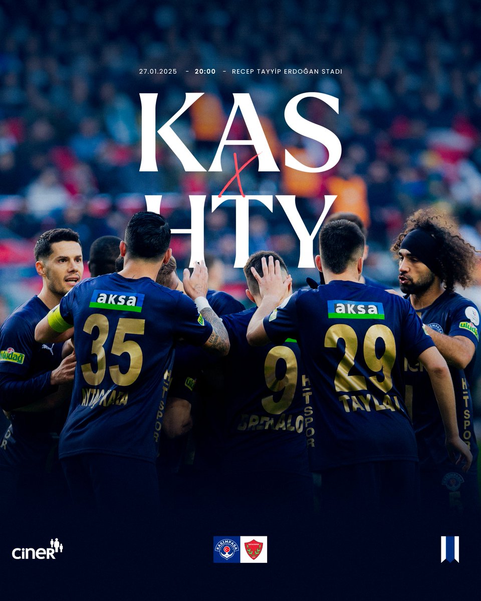 kasimpasa's tweet photo. ⭐️ MAÇ GÜNÜ ⭐️
🆚 Atakaş Hatayspor
🏟Recep Tayyip Erdoğan Stadı
🏆 Trendyol Süper Lig
⏱ 20.00
#️⃣ #KASvHTY
#Kasımpaşa🔵⚪️
#SemtAşkı https://t.co/oNQV37smJd