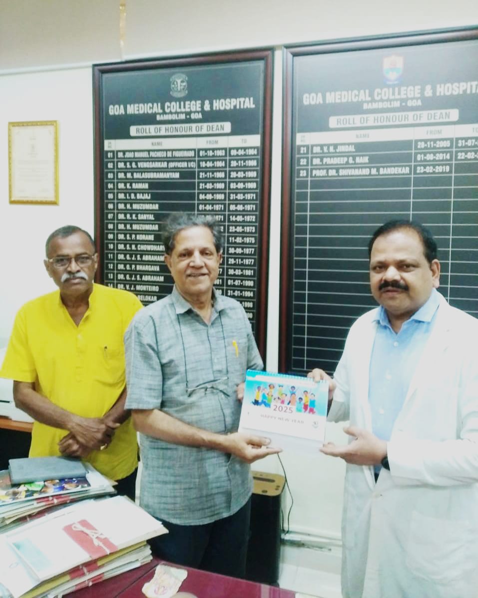 "Had the privilege of presenting 2025 calendar of the 
 Hemophilia Federation(India) <a href="/HemoIndia/">Hemophilia Federation (India)</a> to Dean,Goa Medical College <a href="/GoaGmc/">Goa Medical College & Hospital - GMC</a>
2day on Monday. Grateful for Dean’s unwavering support towards the hemophilia community &amp; efforts to raise awareness.Together, we make a difference!