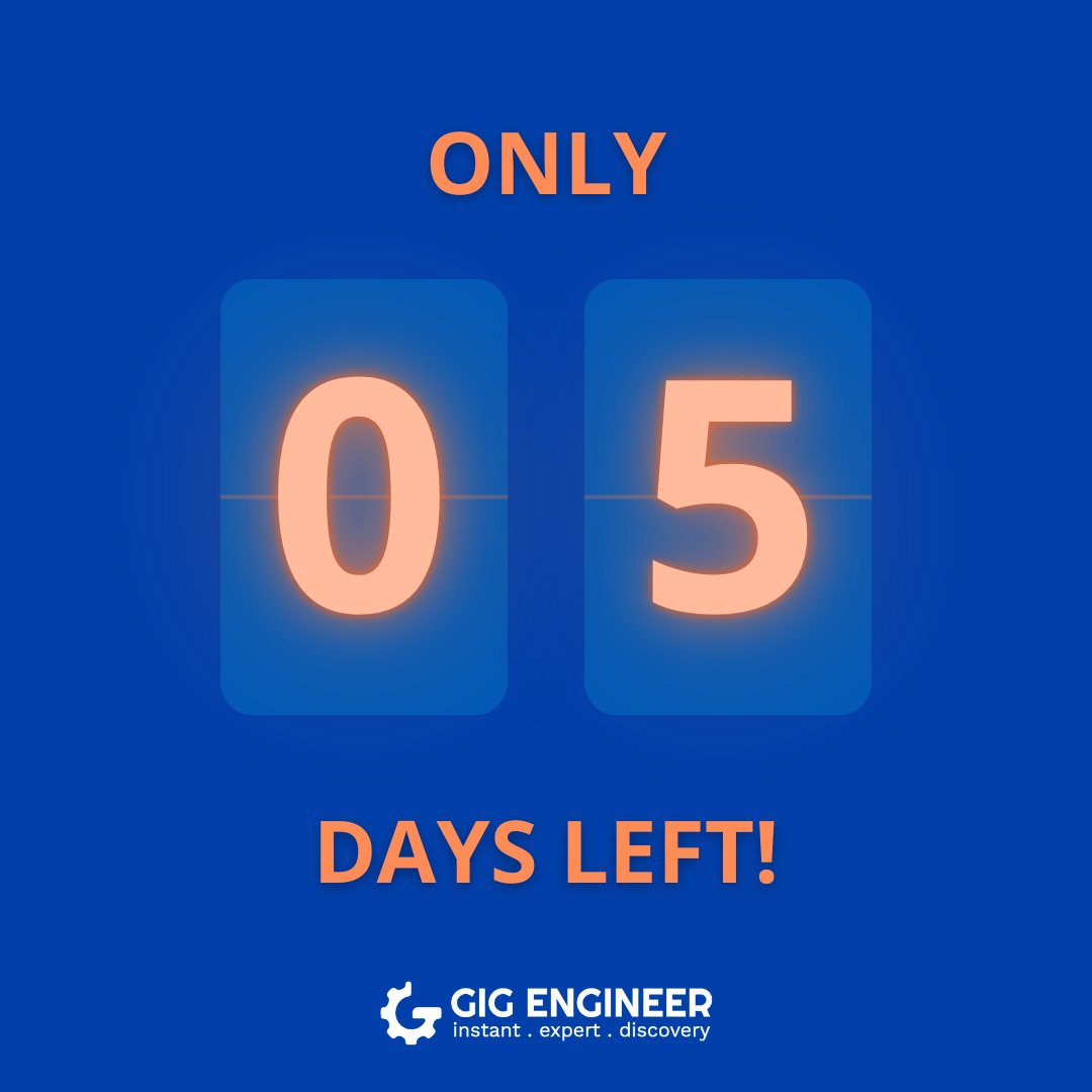 GigEngineer's tweet photo. With just a few days left in our GoGetta campaign, now’s the time to act! Secure your stake in revolutionising the engineering world.

🔗 Invest now: https://t.co/sZ2ptHpWVd

#InvestInInnovation #GigEngineer #GoGetta #FutureOfWork https://t.co/ByAYsU7aqO