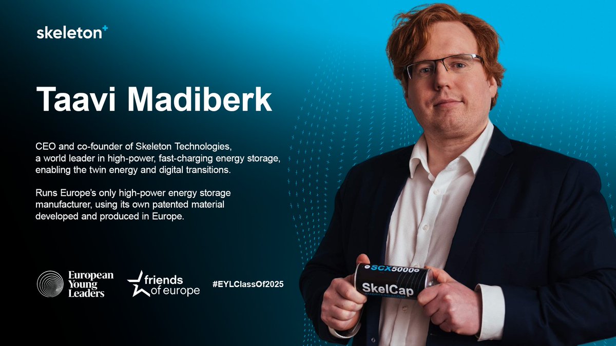skel_tech's tweet photo. 🔋 @tmadiberk is a European Young Leader! 🇪🇺#EYL40 Read more: https://t.co/O5Fmd5mI18 #EYLClassof2025 #FriendsofEurope https://t.co/Sx45JvOhF8