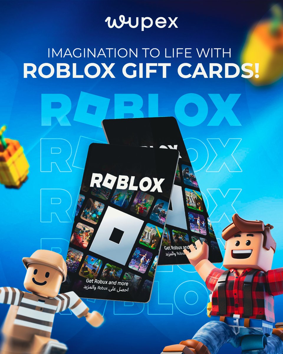 wupexcom's tweet image. Get ready for a world of excitement with Roblox Gift Cards! 🌟💥 From thrilling chases to epic quests, imagination comes to life!
#roblox #freeroblox #robloxdownload #roblox #gifticard #wupex #gifting #digitalgifting #instadaily #instagood