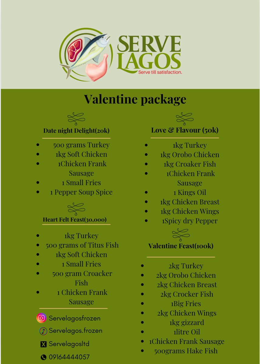 iam_maryjohnson's tweet photo. With just N100,000 this Valentine's, you can get this box of frozen food items from @servelagosltd or send me a DM. https://t.co/OyGUdaKCqX