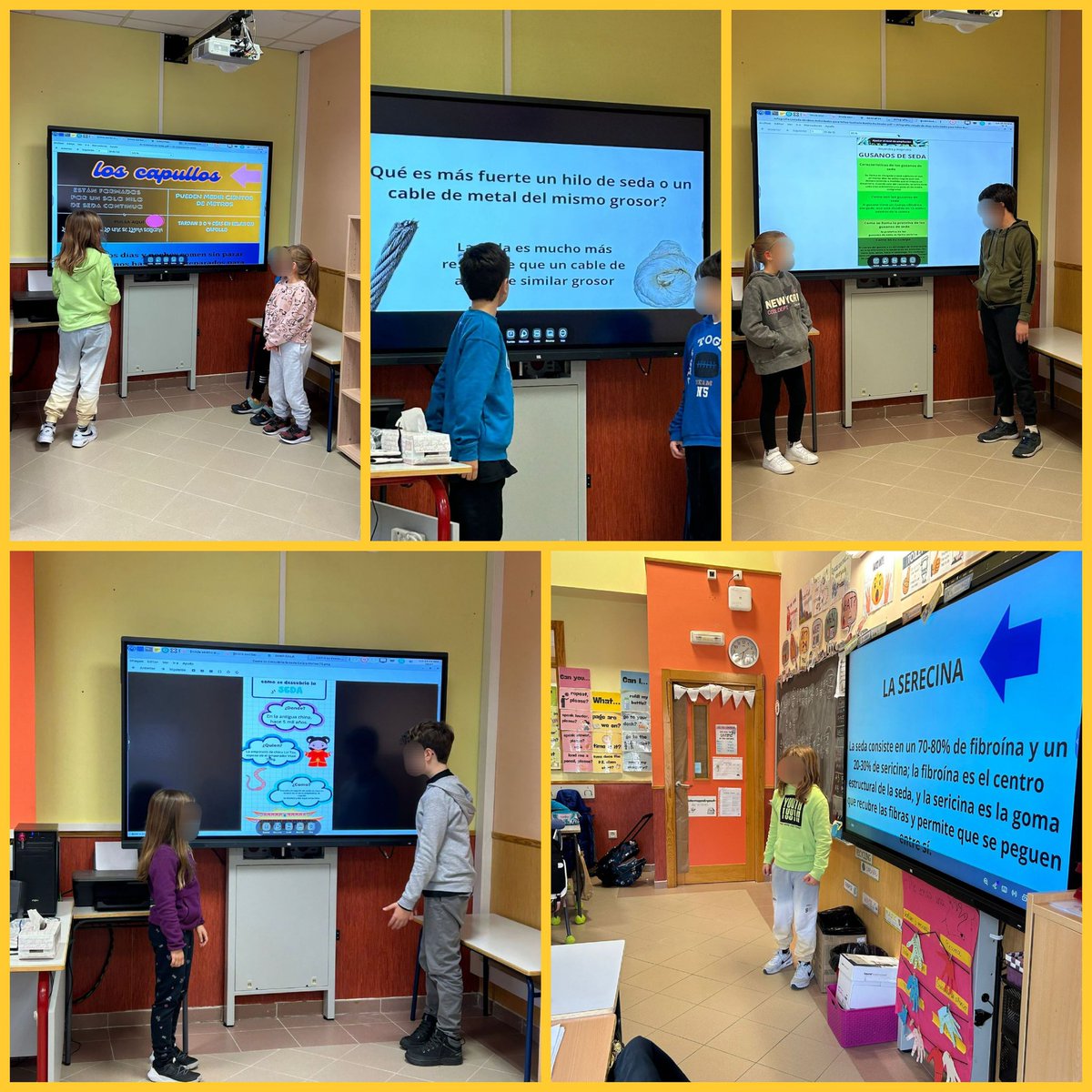Nuestros alumnos de altas capacidades han realizado un trabajo de investigación sobre fibras naturales, centrándose en la “seda”. Han realizado infografías, presentaciones… que han expuesto a sus compañeros. Ahora toca explicárselo a las otras clases.
<a href="/AlcorconEduca/">Concejalía de Educación</a> <a href="/ampa_clara/">A.M.P.A. Clara Campoamor</a>