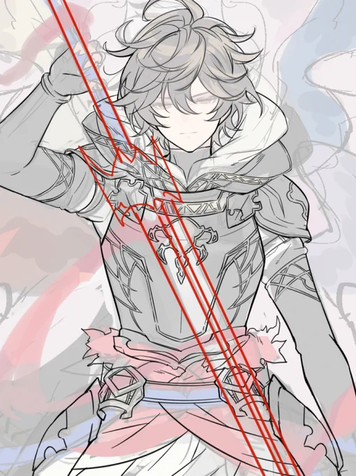 極力線画を描きたくないが線画を描いたほうが急ぎのときは早いので描いているのだ 