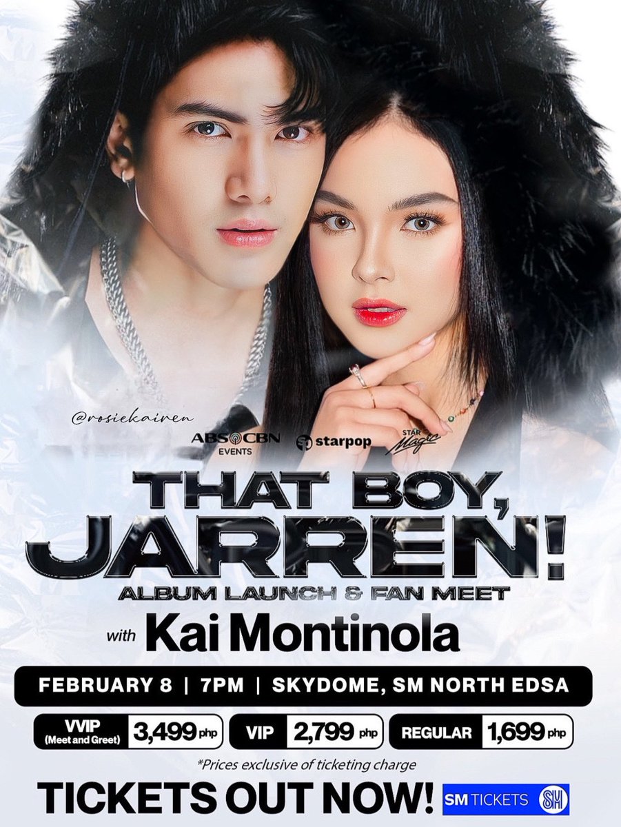 kirstendenniel's tweet photo. Their connection feels real, their respect is mutual, and their bond is inspiring. It is the push-and-pull dynamic of KaiRen. 

Ticket selling with THAT BOY JARREN! 
Let's gaurrr!!!! 

ThatboyJARREN IN SMNORTH
 @jarrenglorious
cto https://t.co/xMZumvjg9q