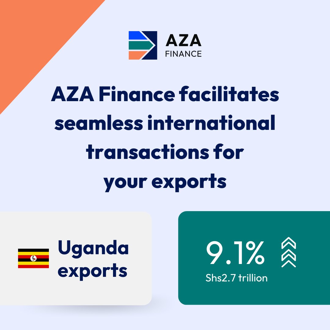 Uganda's exports hit Shs2.7T in Oct '24! 📈🇺🇬

AZA Finance supports your global trade:

• Fast int'l payments
• Great FX rates
• Risk management
• Market expertise

Exporting or importing? We've got you covered from Middle East to EU!

Ready to grow? DM us! 🌍💼