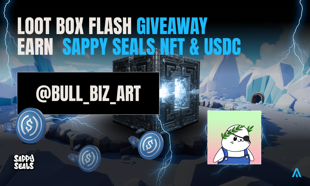 Bull_Biz_Art's tweet photo. #Giveaway  @AgoraHub_io 
Flash Loot Box SAPPY SEALS le 31/01 à 17h CET !

🎁 Récompenses : 2 NFTs @sappyseals & 27 500 $ USDC

✨ 3 loot boxes à gagner !

1️⃣ Suivez @AgoraHub_io & @Bull_Biz_Art 
2️⃣ Like & Retweet
3️⃣ Tag 2 amis

📅 TAS : 28/01 à 18h CET
👉 https://t.co/8XFsR2b50S