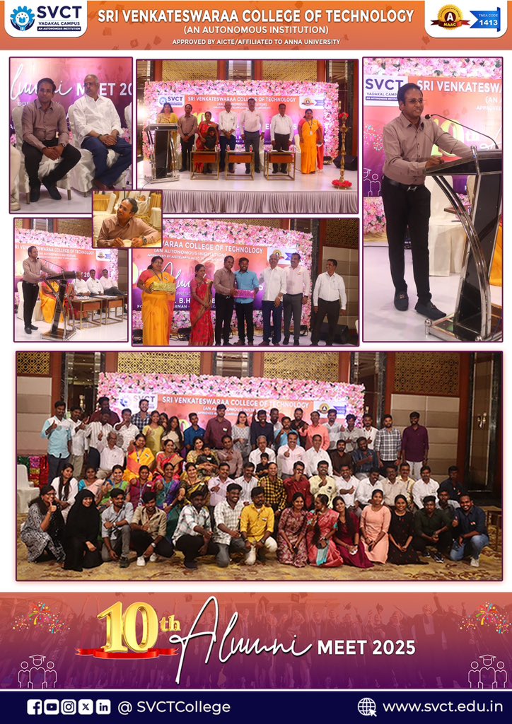 seenuh83's tweet photo. "SVCT 10th Alumni Meeting: A Resounding Success!We're thrilled to have reunited with our esteemed alumni at Hotel Kay Em Spectra, Vanagaram. The event was filled with nostalgia, laughter, and inspiring conversations.Thank you to everyone who attended. https://t.co/U2gxpxInzb