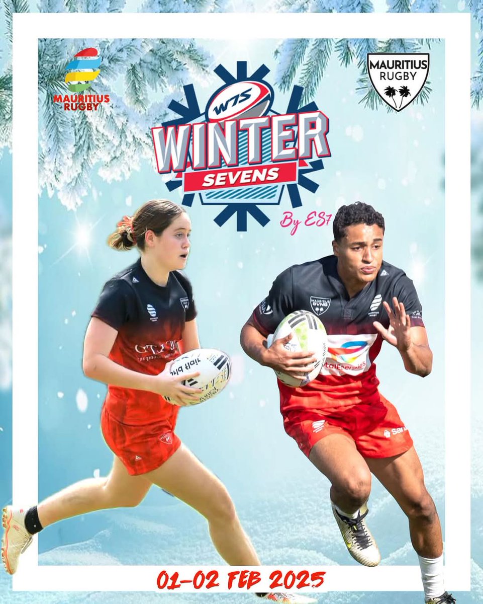 HipposFans's tweet photo. 🇲🇺 Mauritius Men’s and Women’s teams will make their debut at the Winter Sevens - as a start of their new overseas program aimed at developing and scouting players in the diaspora.
Winter 7s is held in Toulouse, France & the 2025 tournament will take place from 31st Jan to 2nd Feb