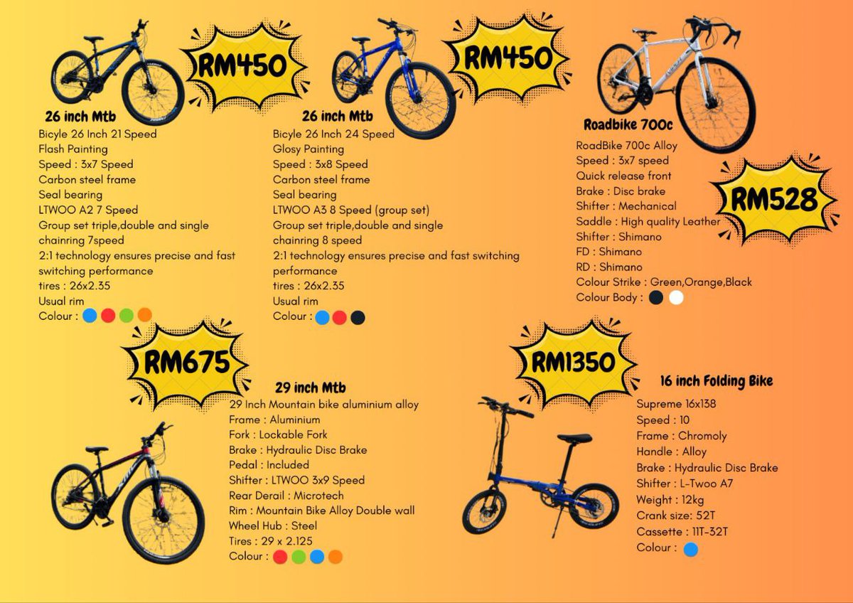 Greenscoot89's tweet photo. Upgrade Your Ride with Forever Bicycles!

Explore our Mountain and Road Bikes for top performance and style.
FREE Delivery &amp; 50% OFF!

Visit us at Alor Setar or shop online at https://t.co/ulPyrybR8c.
WhatsApp: https://t.co/Hdv3Q3tgFL

#ForeverBicycles #CyclingLife #FreeDelivery https://t.co/k9PAxR1x8U