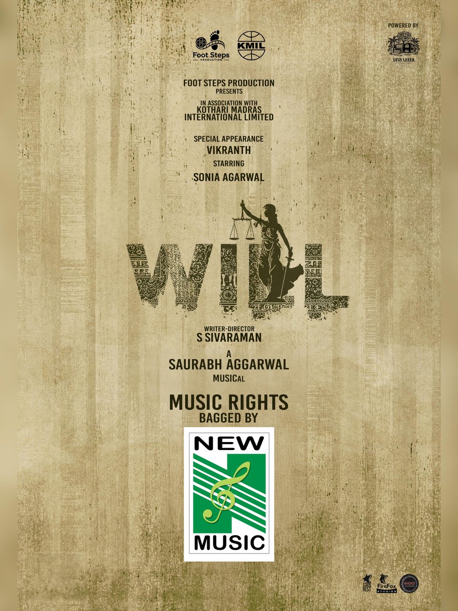 Excited to Announce that the audio rights for our #Will movie have been acquired by <a href="/NewMusicIndia/">New Music</a> . Big things are coming 
Stay tuned! 🥁

Staring <a href="/vikranth_offl/">Vikranth Santhosh</a> <a href="/soniya_agg/">Sonia aggarwal</a> 

A <a href="/Saurabh_music22/">Saurabh Aggarwal</a> Musical

Directed by #Sivaraman

<a href="/footsteps__off/">Foot steps production</a> #kotharimadras
#Willmovie