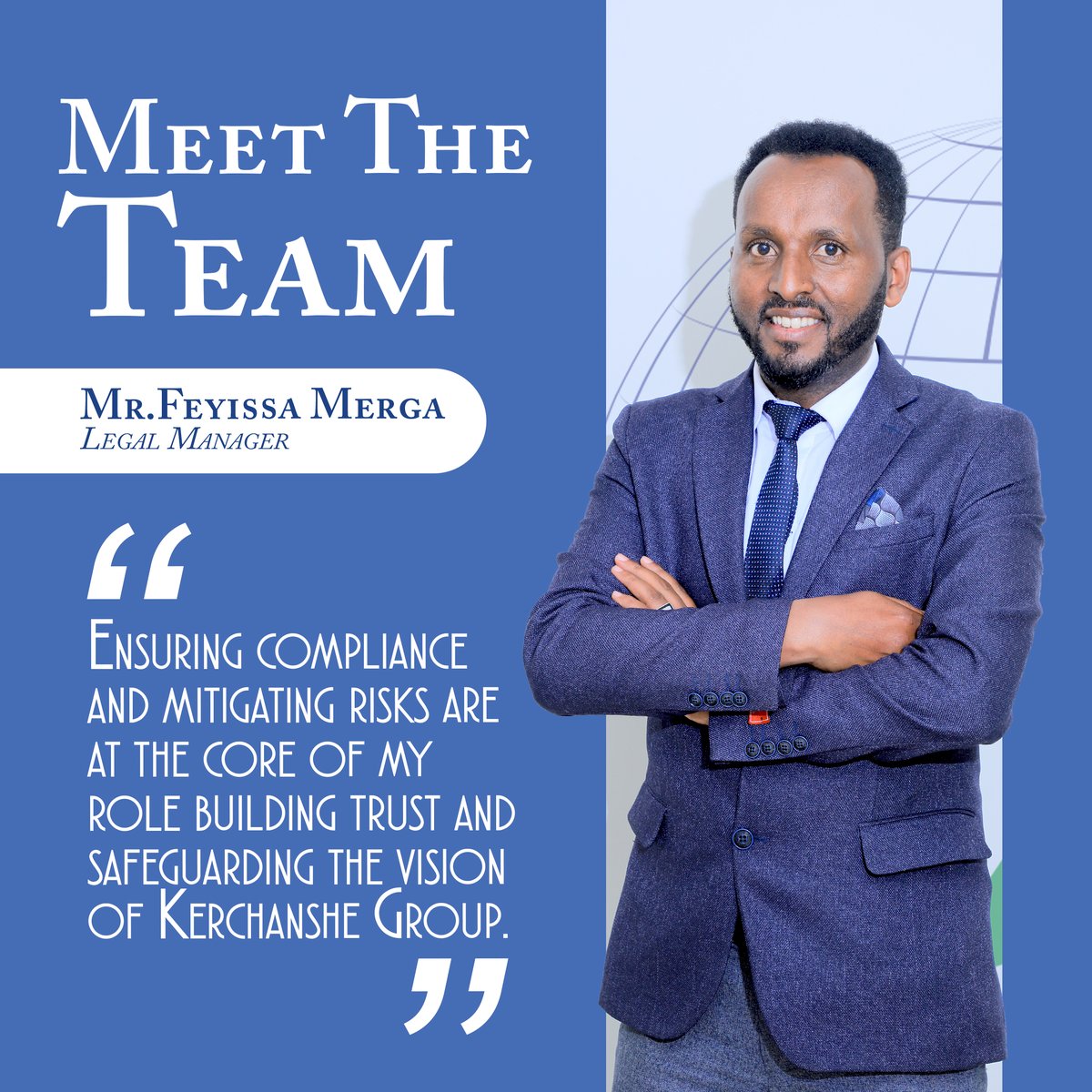 Meet the Team: Feyissa Merga 🌐

Introducing Mr. Feyissa Merga, our Legal Manager at Kerchanshe Group!

#MeetTheTeam #KerchansheGroup #LegalLeadership #CorporateExcellence #Teamwork #KerchansheFamily