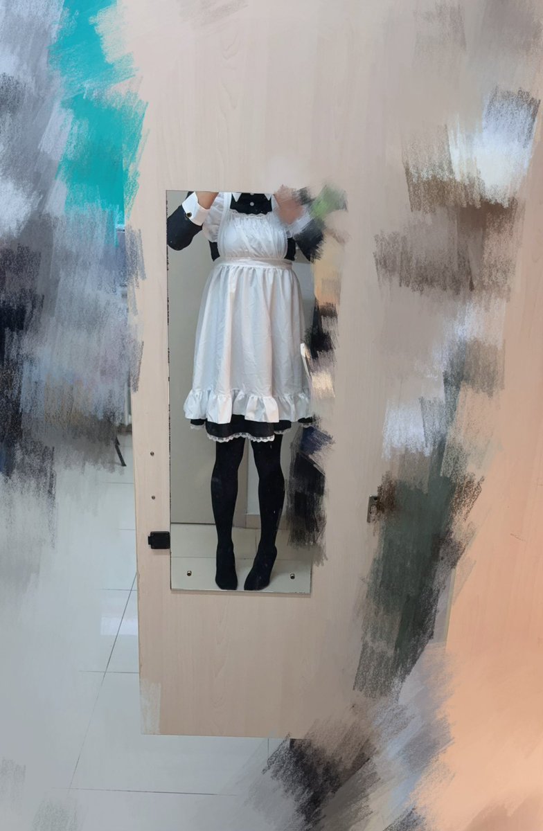 jiangsuannai's tweet photo. 穿着这身在宿舍楼里偷偷走了一圈，差点就被发现了
#伪娘 #男娘 https://t.co/P0vL0581Yk