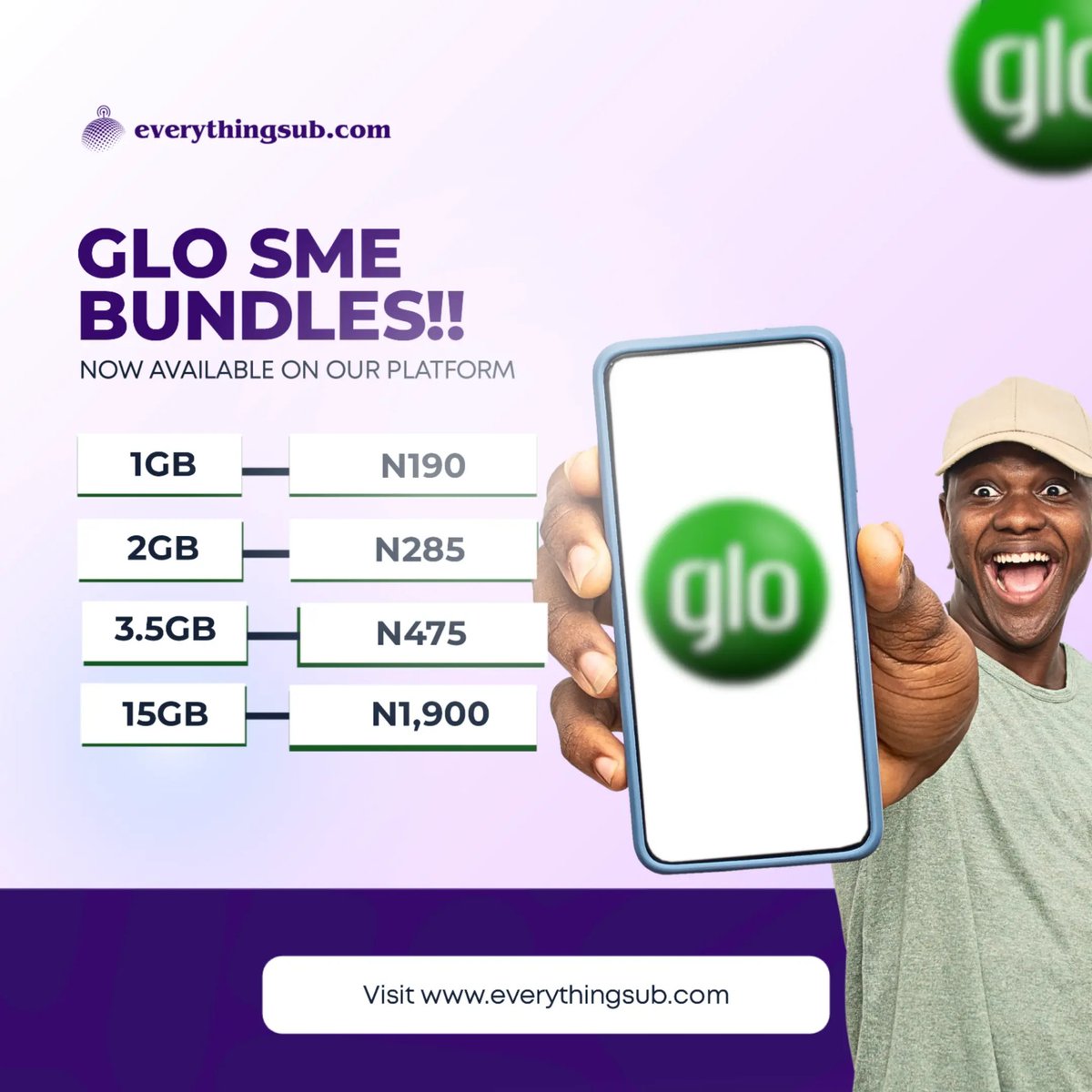 Everythingsubng's tweet photo. Enjoy unbeatable value with Glo SME data bundles starting at just N190, browse more for less!
Let's get this Monday started!
#Opay #Everythingsub #Happynewweek #nigeria #2baba #God #newweek #monday #MondayMotivation https://t.co/8YxodHP0mm