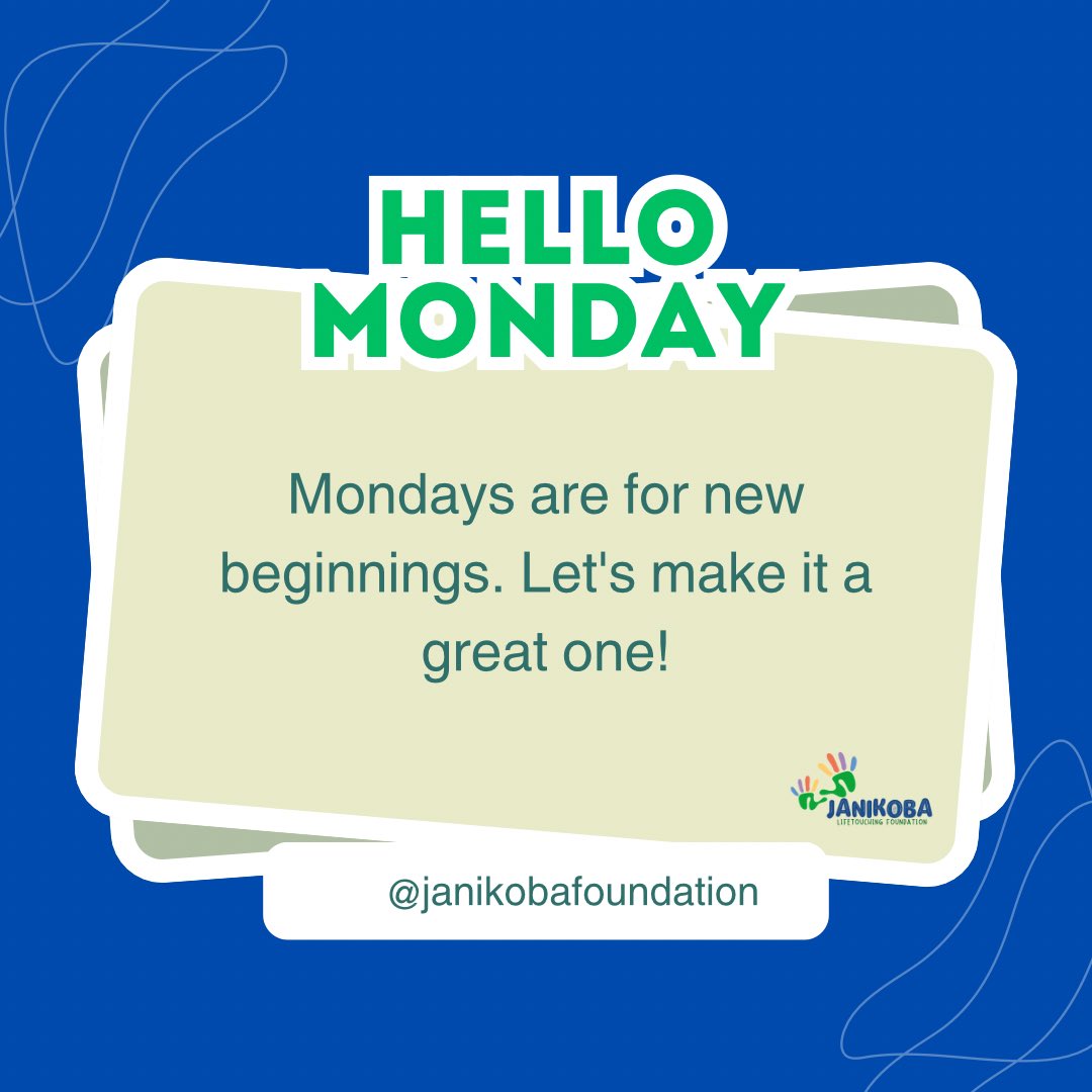 janikobaNGO's tweet photo. Hello Monday
#janikobafoundation https://t.co/UmHMkBqfvs