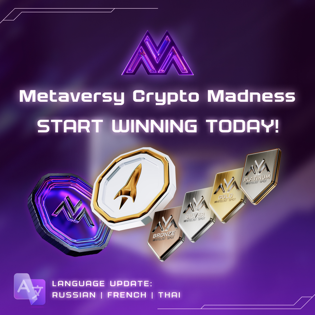 Metaversycom's tweet photo. 🎮 Crypto Madness is live! 🚀 Big prizes, free daily credits & epic rewards await!

🏆 Prize Pools:

All-Time: x5 Elite Packages, $1000 USDT, x85 Legendary Packs & more
Daily: Pro Packages, $50 USDT, Game Packs & more
💥 How to Play?

Claim daily credits
Play Coin Race 🪙
Earn points & win!
🎯 Leaderboard Prizes:
1st: Pro Package
2nd: $25 USDT
Plus, daily raffles & more!
Prizes sent weekly. Ready to race? 🚀 #CryptoMadness #CryptoEdition