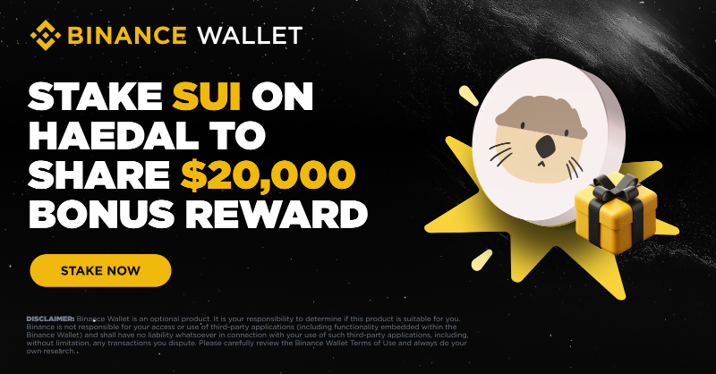 BinanceWallet's tweet photo. 🧧Lunar New Year Gift from @HaedalProtocol!

🥳We will draw 500 participants in the #Binance Wallet Simple Yield SUI Haedal campaign to equally share $20,000 Haedal rewards! 

🎁Good Luck, my friends! Ends on 2025-01-29 23:59 UTC.

Join in Now⬇️