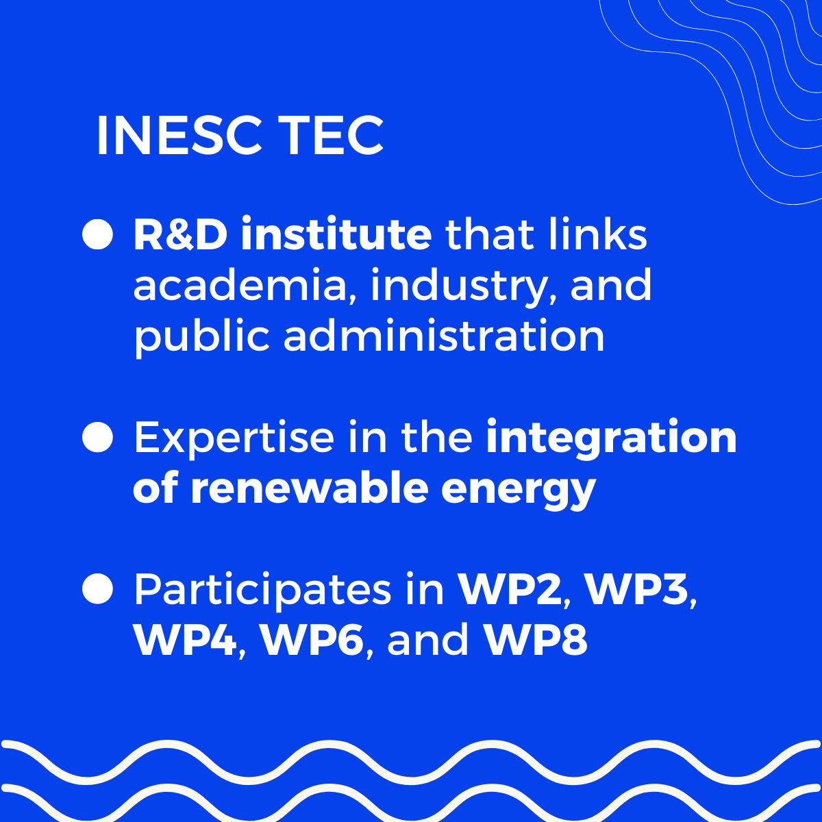 STORHYProject's tweet photo. 𝐏𝐚𝐫𝐭𝐧𝐞𝐫 𝐒𝐩𝐨𝐭𝐥𝐢𝐠𝐡𝐭: INESC TEC 🎯
🔗 R&D institute that links academia, industry and the public administration in information technology, telecommunications and electronics.
@INESCTEC is involved in WP2, WP3, WP4, WP6 and WP8.
#Hydropower #EnergyStorage #STORHY https://t.co/MgBpbXSZBD