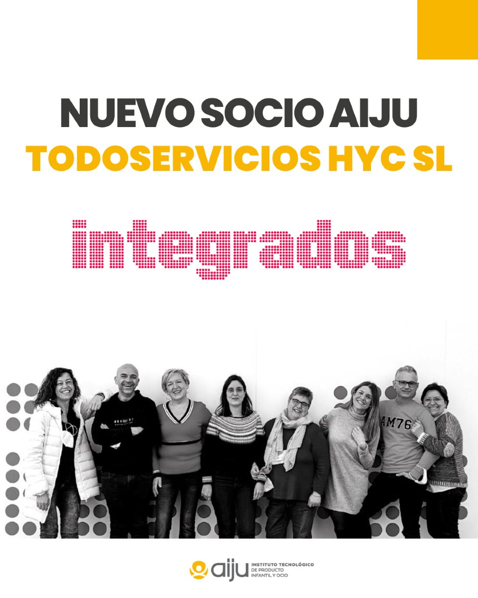 AIJU_Tecnologi's tweet image. ¡Damos la bienvenida a TODOSERVICIOS HYC SL como nuevo miembro asociado de #AIJU! 🙌

Bajo el nombre de #Integrados, la empresa se dedica, desde 2006, a la integración socio-laboral de personas con #discapacidad.

#IntegraciónLaboral #SociosAiju #InclusiónSocial