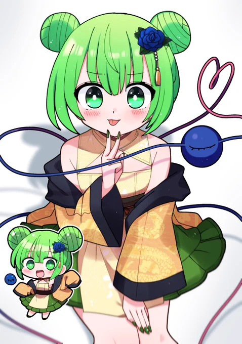 ビリビリ動画でのフォロワー数が1万人突破した記念に描いたイラストですオマケ差分も載せる 