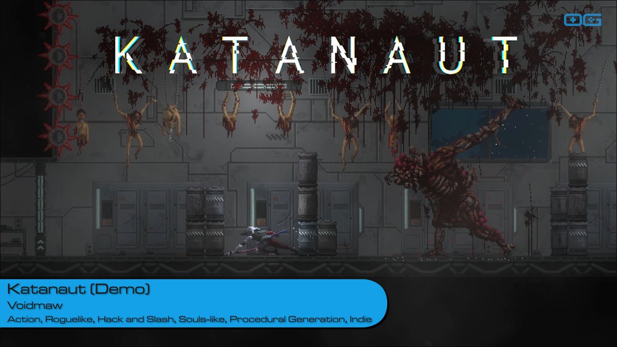 OverageGmngCom's tweet photo. OG plays Katanaut (Demo)!
https://t.co/PAs2hnIvWN

Like &amp; Sub!

@VoidmawGames

#Katanaut #Roguelite #SciFiHorror #KatanaZERO #TimeManipulation #Soulslike #IndieGameTrends #IndieWatch #IndieDev #GameDev #IndieGameDev #IndieGame #IndieGames #Gameplay #LetsPlay #Gaming https://t.co/L6HmxL04TB